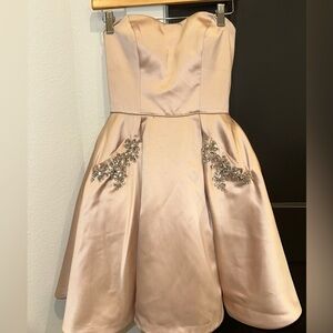 Sherri Hill champagne dress 51390